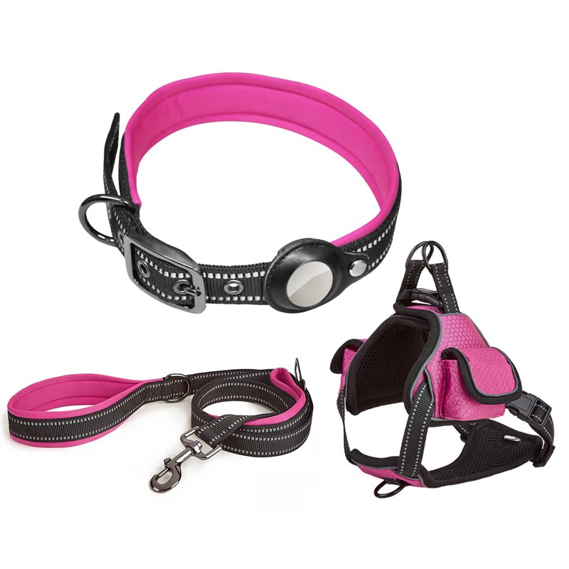 Adjustable Collar Leash Set Multi-color High Quality Collar Leash Set for Pets Reflective Pet Cat Dog Collar Leash Set
