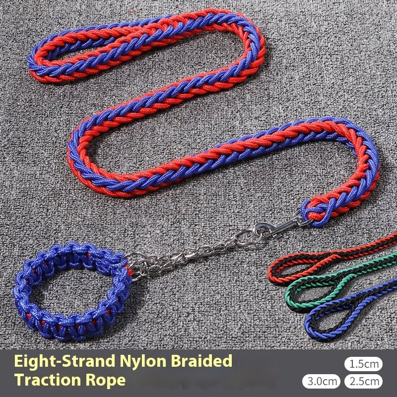 Pet Training Dog Leash Personalized Solid Pattern Pet Traction Chain Colorful Braided Small Wholesale Pet products