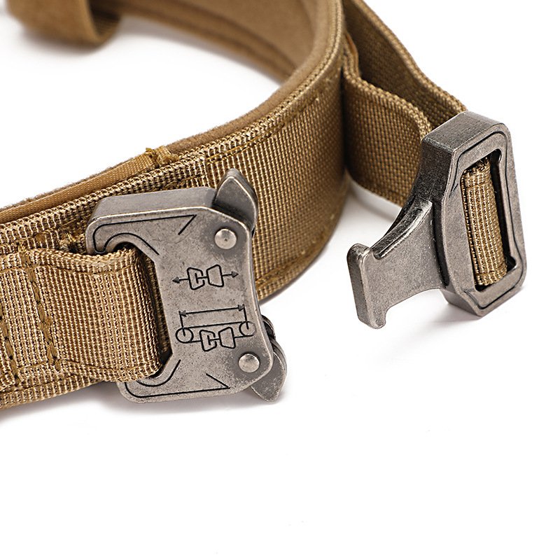 HanYang OEM Custom Pet Dog training collar and leash sets Nylon elastic Dog leash and collar set for Medium and large dog