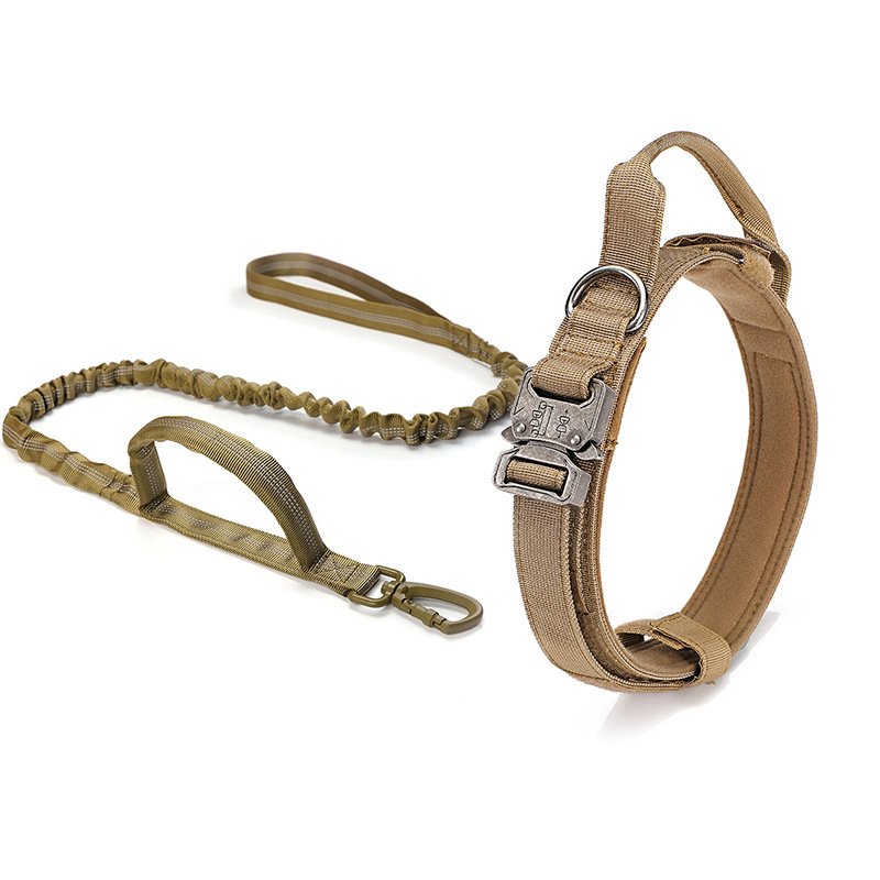HanYang OEM Custom Pet Dog training collar and leash sets Nylon elastic Dog leash and collar set for Medium and large dog