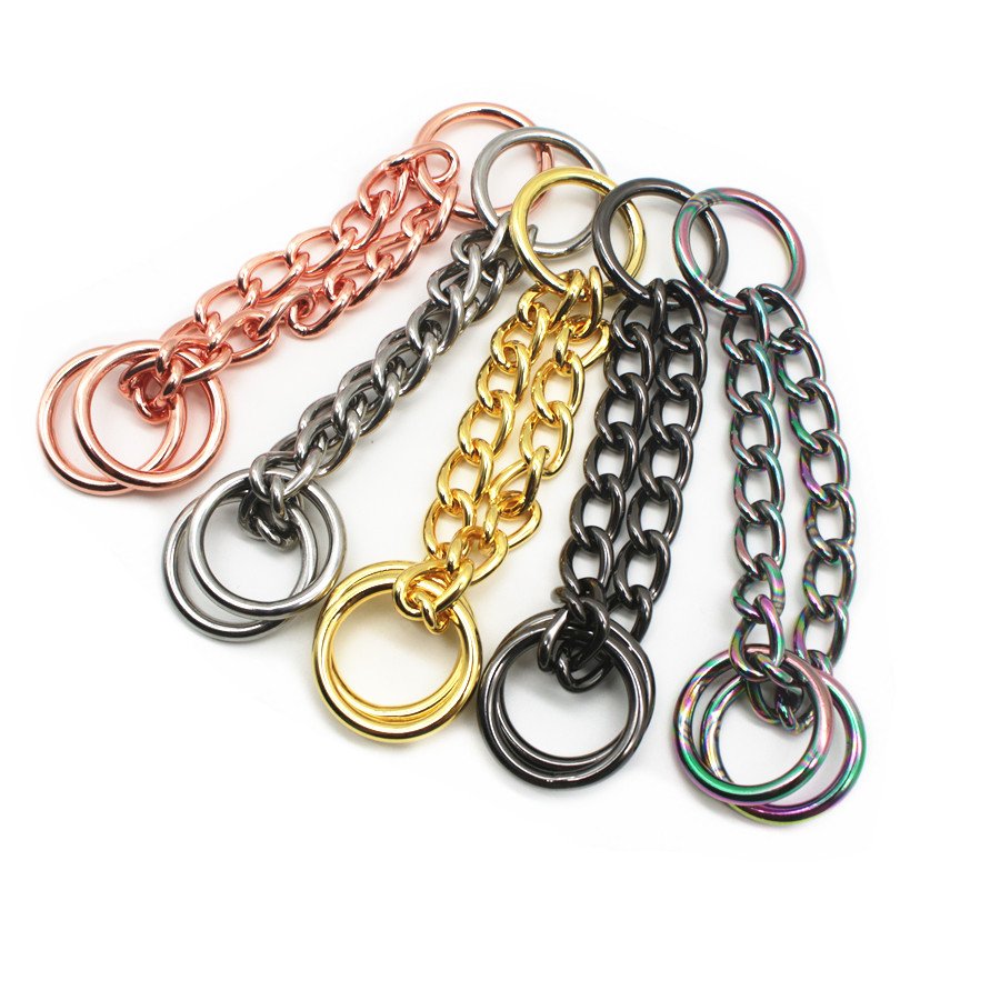 Personalized Pet Dog Harness metal snap hook D ring rose gold metal buckle for the dog collar hardware set