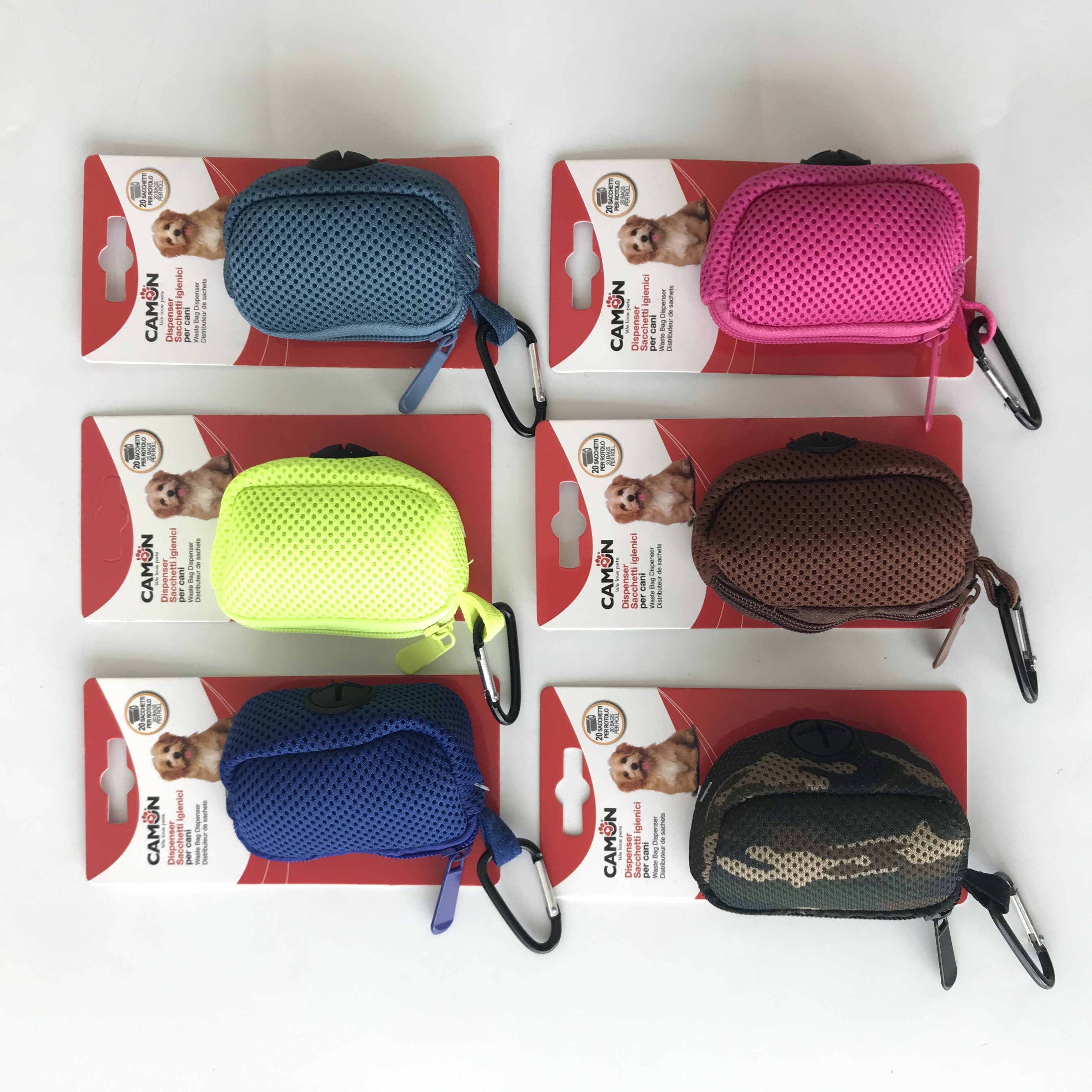 2024 Eco-friendly custom design air mesh pet dog poop bag holder biodegradable dog Poop bag pet dog waste bags