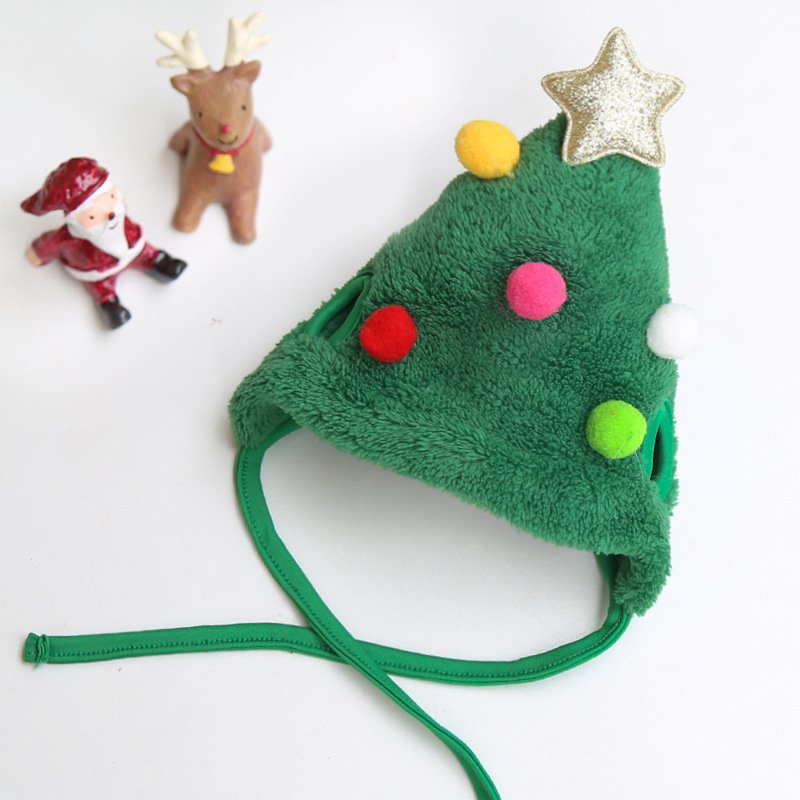 Wholesale Lovely Shape Pet Christmas Party Headwear Outfit Sets Headgare Costume Bibs Dog Bandana
