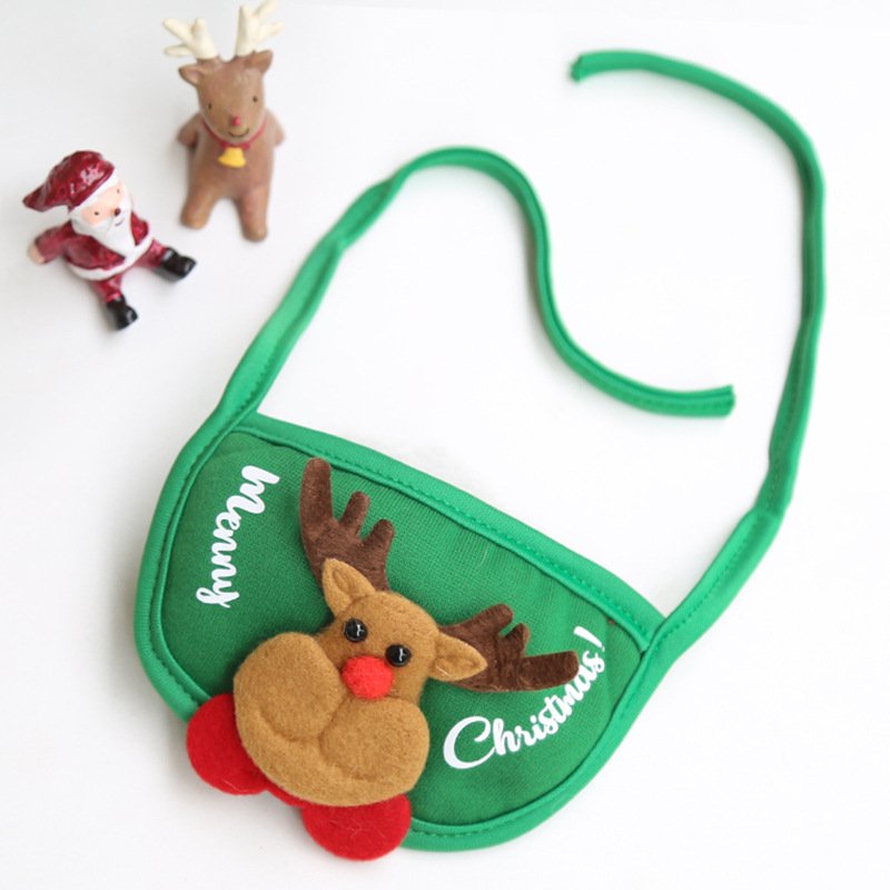 Wholesale Lovely Shape Pet Christmas Party Headwear Outfit Sets Headgare Costume Bibs Dog Bandana