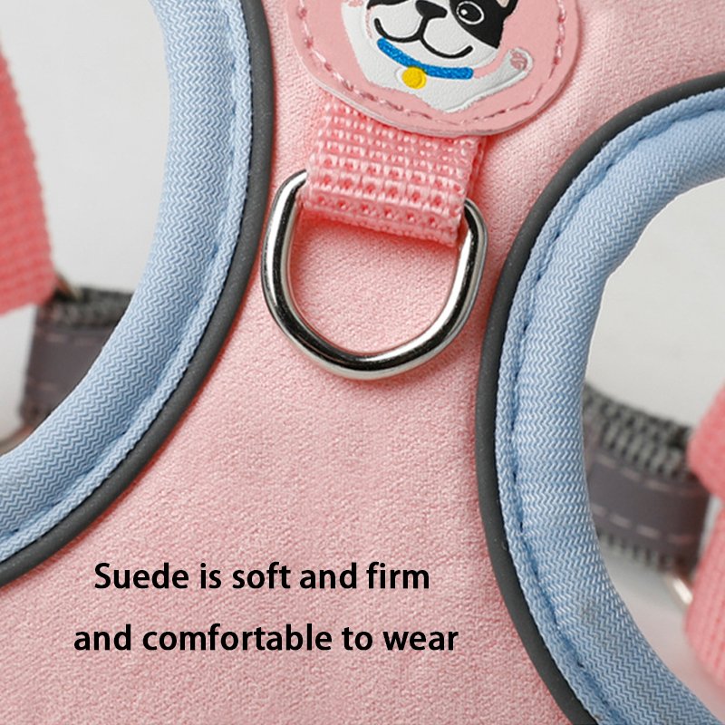 Hot selling items pet supplies breathable cloth fashion pet dog harness vest leash lead collars set of reflective harness