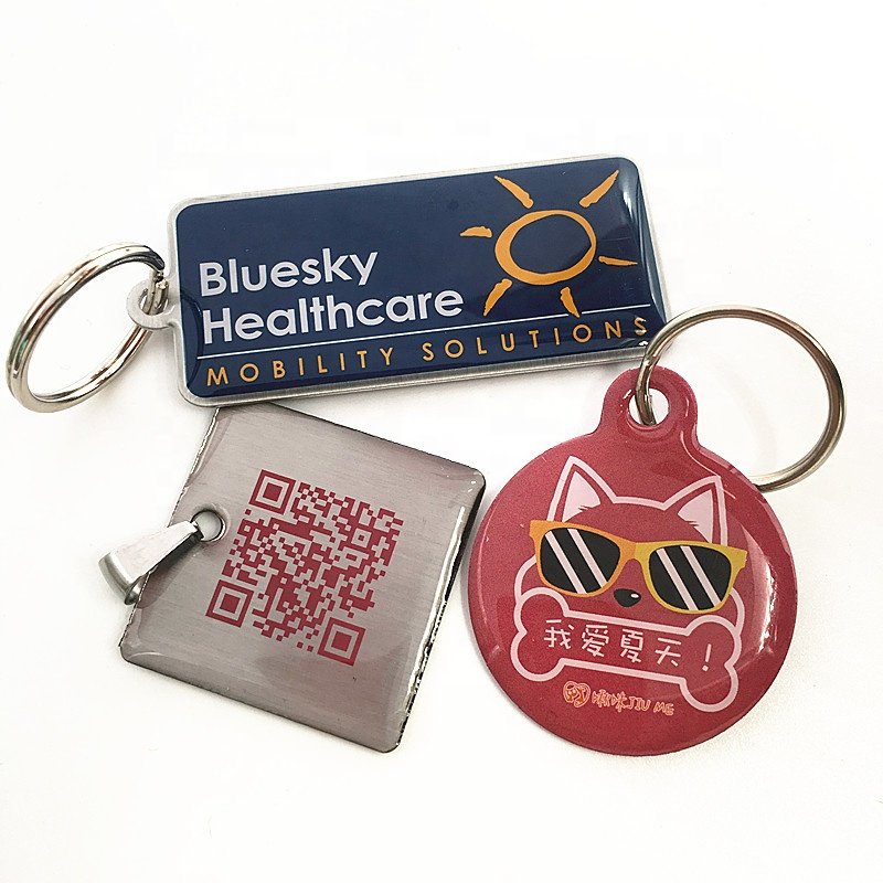 Cheap Metal Stainless Iron PVC Print Custom Logo Unique ID Tag QR Code Dog Collars Pet Tag Pet Products