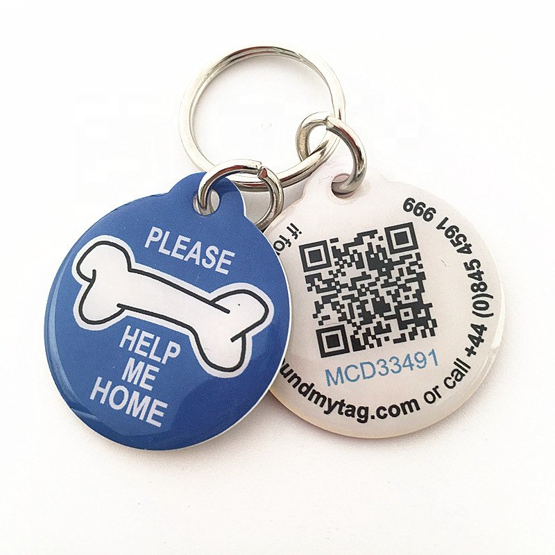 Cheap Metal Stainless Iron PVC Print Custom Logo Unique ID Tag QR Code Dog Collars Pet Tag Pet Products