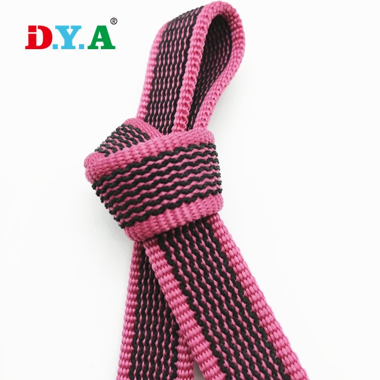 Wholesale custom color width 15mm 20mm 25mm anti slip rubber grip webbing non slip polypropylene dog leash webbing for pet belts