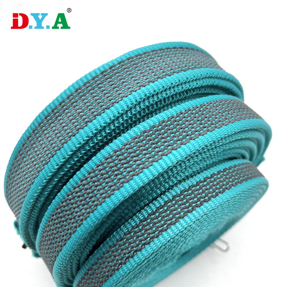 Wholesale custom color width 15mm 20mm 25mm anti slip rubber grip webbing non slip polypropylene dog leash webbing for pet belts