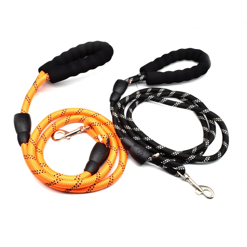 Wholesale Bulk Strong Sturdy Comfortable for Custom Woven Nylon Reflective Pet 5FT Durable Slip Dog Rope Leash
