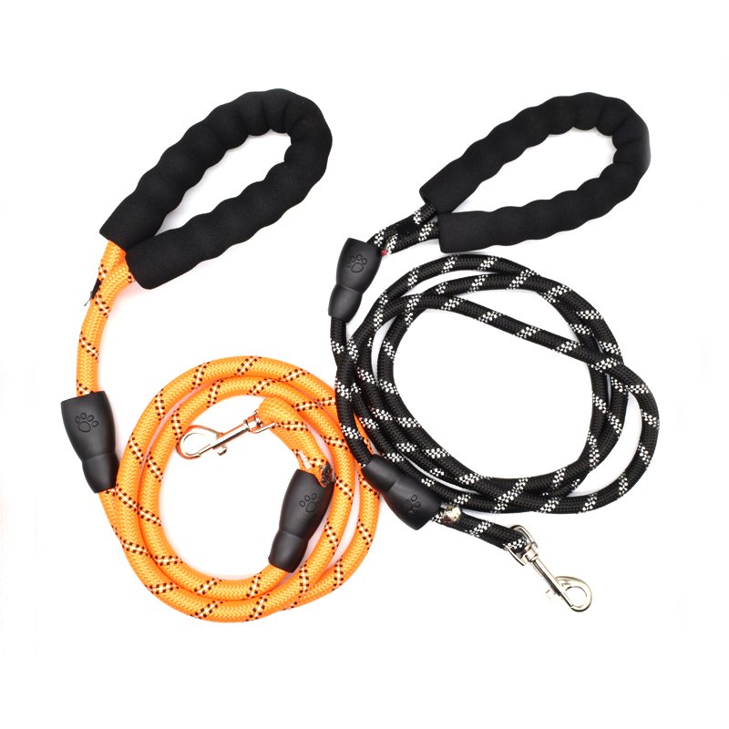 Wholesale Bulk Strong Sturdy Comfortable for Custom Woven Nylon Reflective Pet 5FT Durable Slip Dog Rope Leash