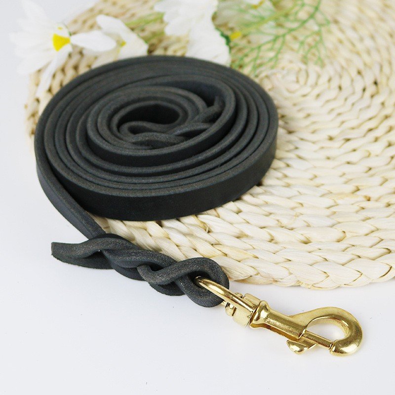 2024 Hot Sell High Quality Custom Luxury Strong Durable Heavy Duty Pet Leather Rope Dog Leash Lead