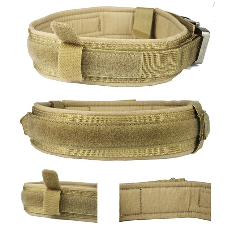 Wholesale Training Thick Braided Large Heavy Duty Custom Pet Nylon Adjustable Tactical Metal Buckle Hardware Set Dog Collar