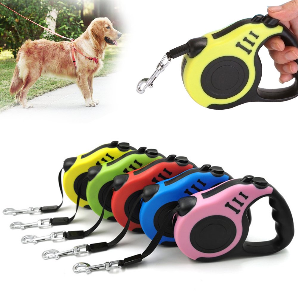 Automatic Retractable 3m/5 Dog Leash Leather Dog Leash And Collar Pet Leash And Harness Set For Lead Extension