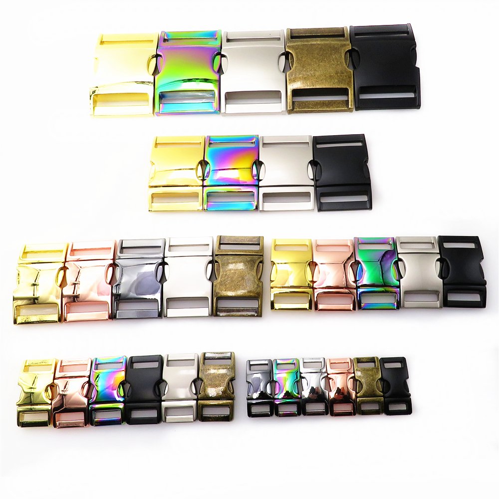 Hebilla de Liberacion lateral Manufacturer Metal Pet Accessory Wholesale Side Release Buckle For Dog Leash And Backpack
