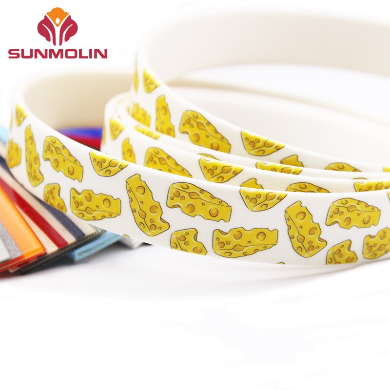 Leather texture soft custom print abrasion resistant pvc silicone coated webbing strap for dog leash
