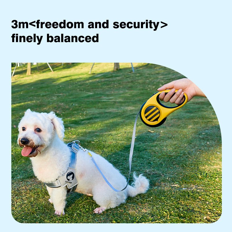 Manufacturer wholesale pet product 3M/5m dog leash with light custom adjustable pet rope leash dog automatic retractable leash