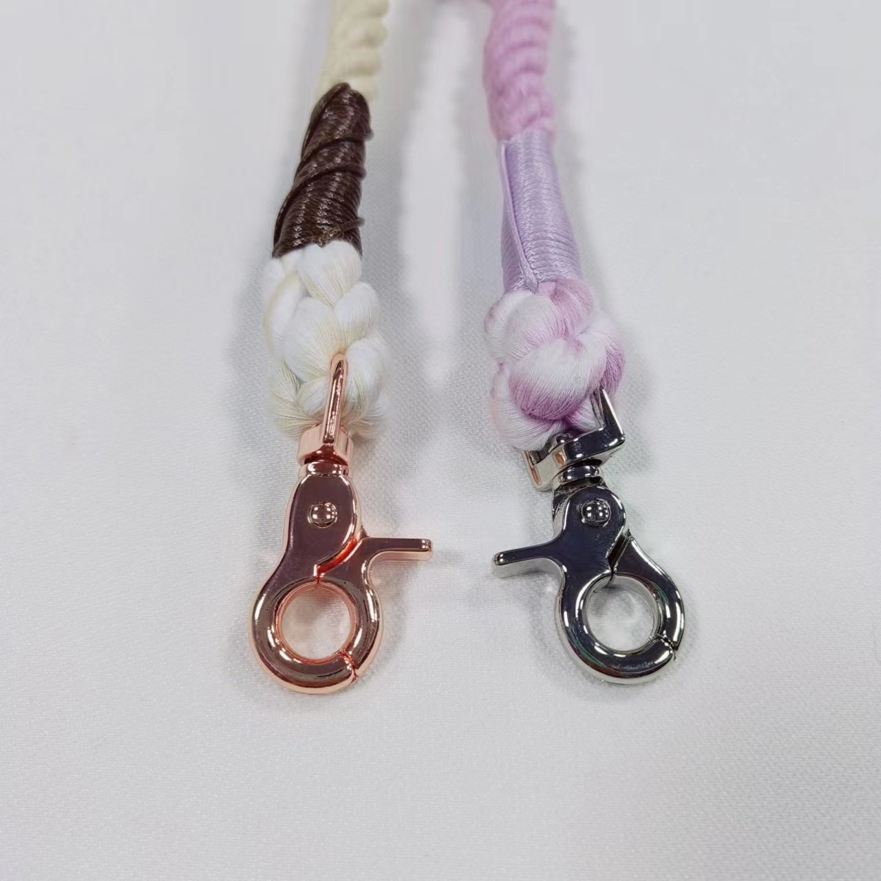 New Arrival custom Pet Lead Ombre braided dog rope handmade cotton dog leash and collar