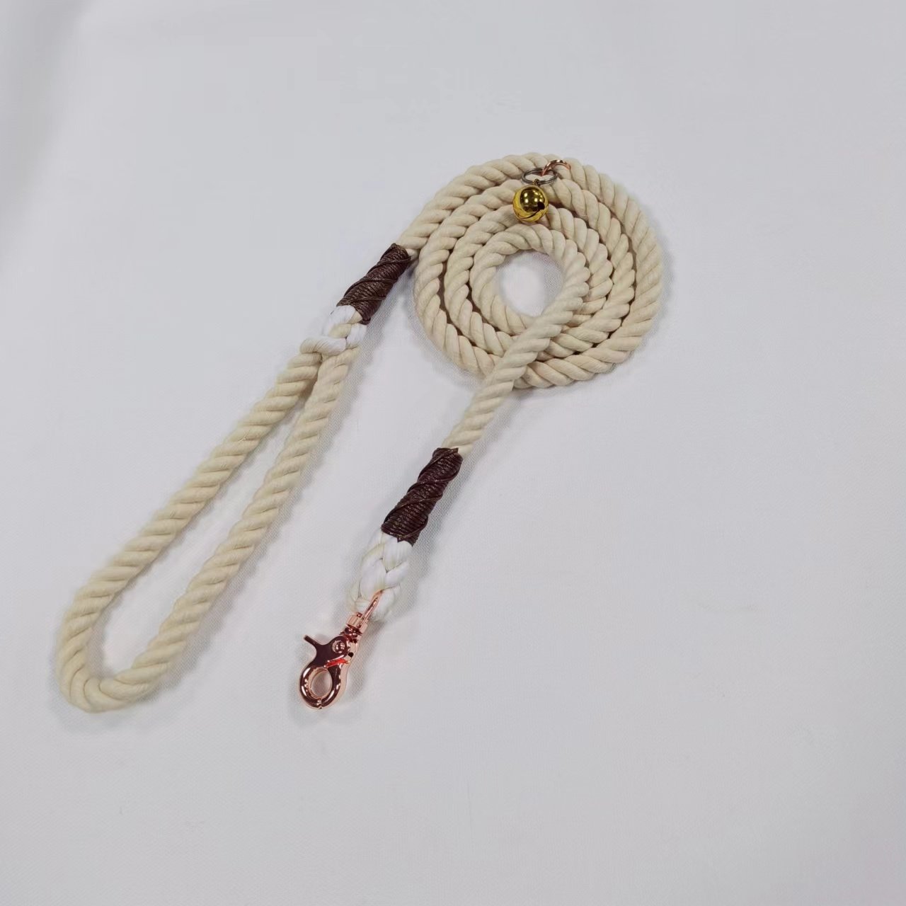 New Arrival custom Pet Lead Ombre braided dog rope handmade cotton dog leash and collar