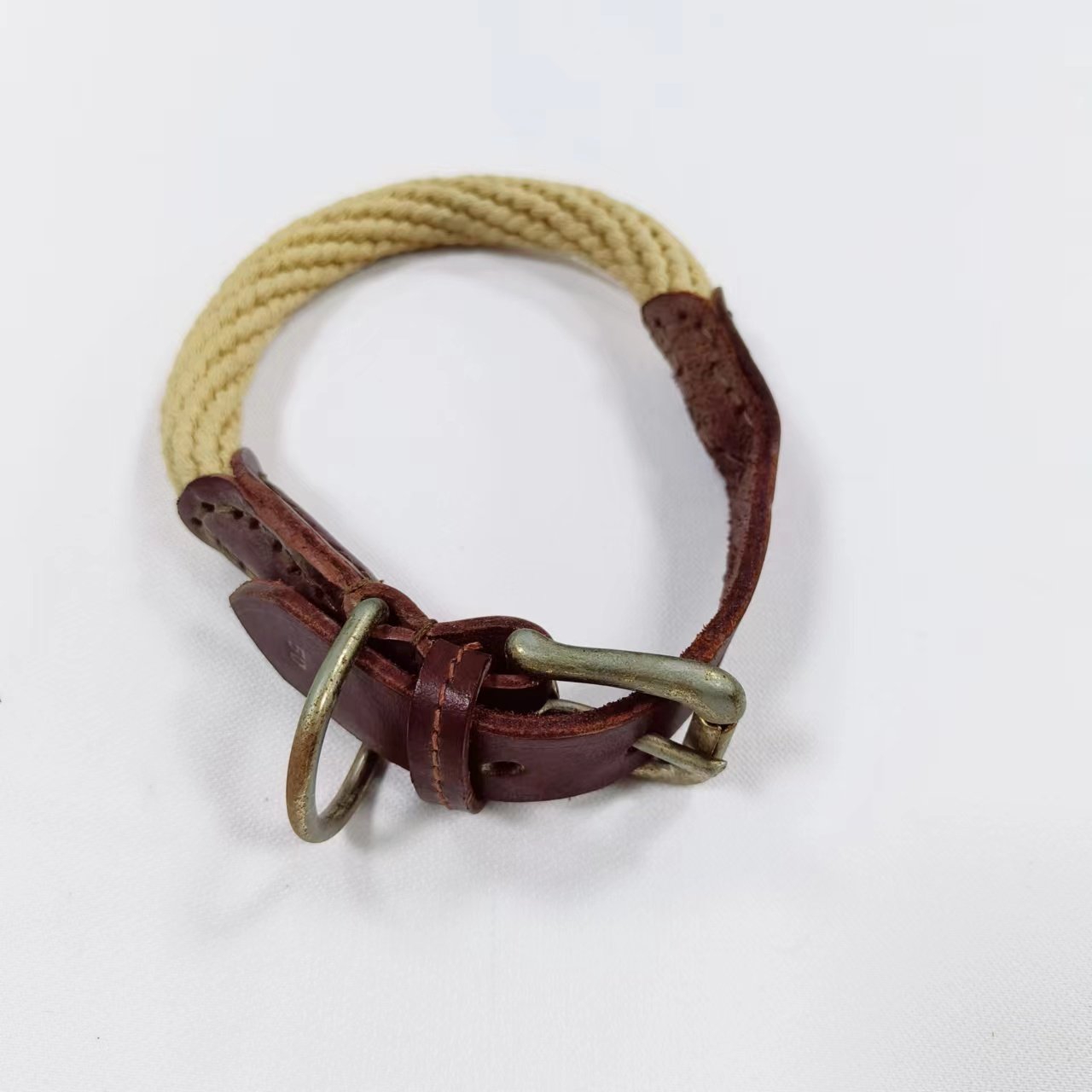 New Arrival custom Pet Lead Ombre braided dog rope handmade cotton dog leash and collar
