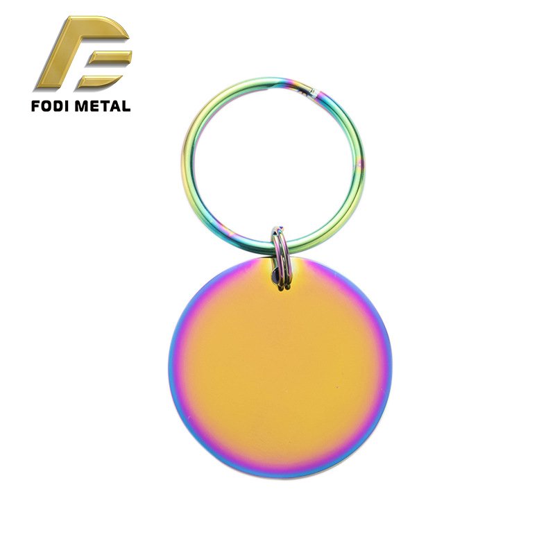 PLB01 Stainless steel anti-lost belt ring neck collar glossy simple metal cat dog pet tag