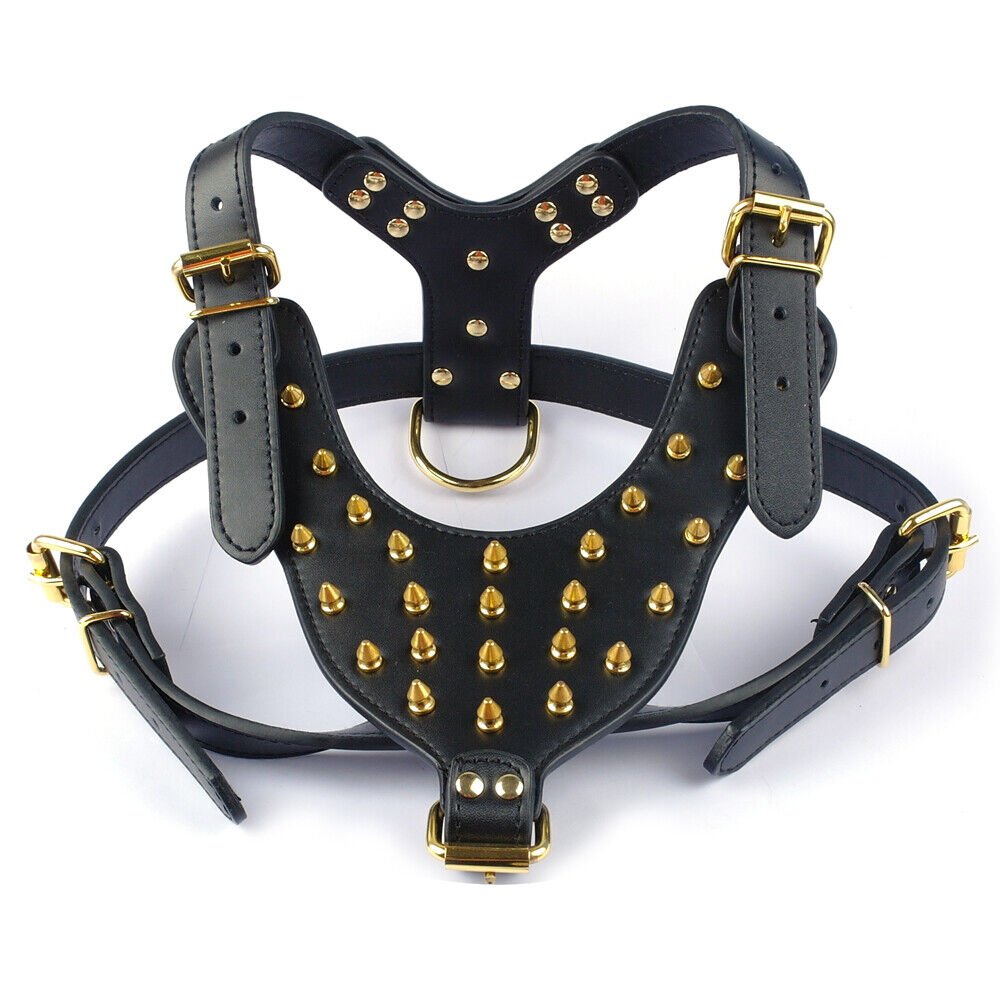 Pet Harness Custom Lightweight Soft Durable Training Adjustable Pu Leather Dog Harness Custom Logo Dog Harness OEM Service