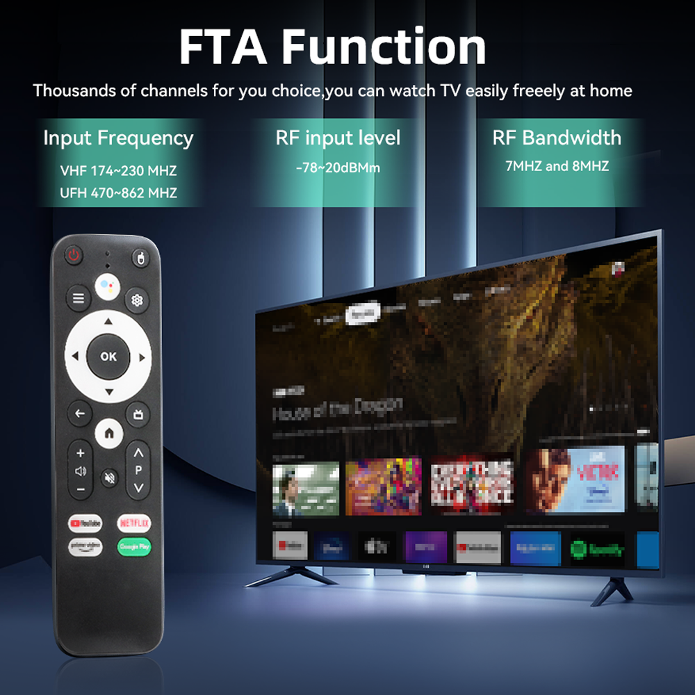 Android 11.0 Smart Android TV Stick HD Quand Core Amlogic S905Y4 2.4/5G Dural Wifi Support OEM &ODM Android TV Stick