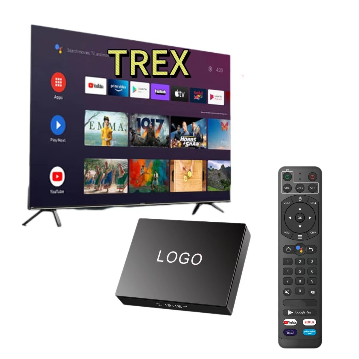 Trex free test Android TV Box 1year TV channels 4GB 32GB Andorid11 Amlogic S905W2 4K Ultra HD Android TV Box T9 Set Top Box 2024