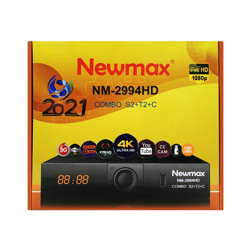 NEWMAX NM-2994HD New arrival dvb s2 h.265/hevc sunplus 2507l set top box satellite receiver