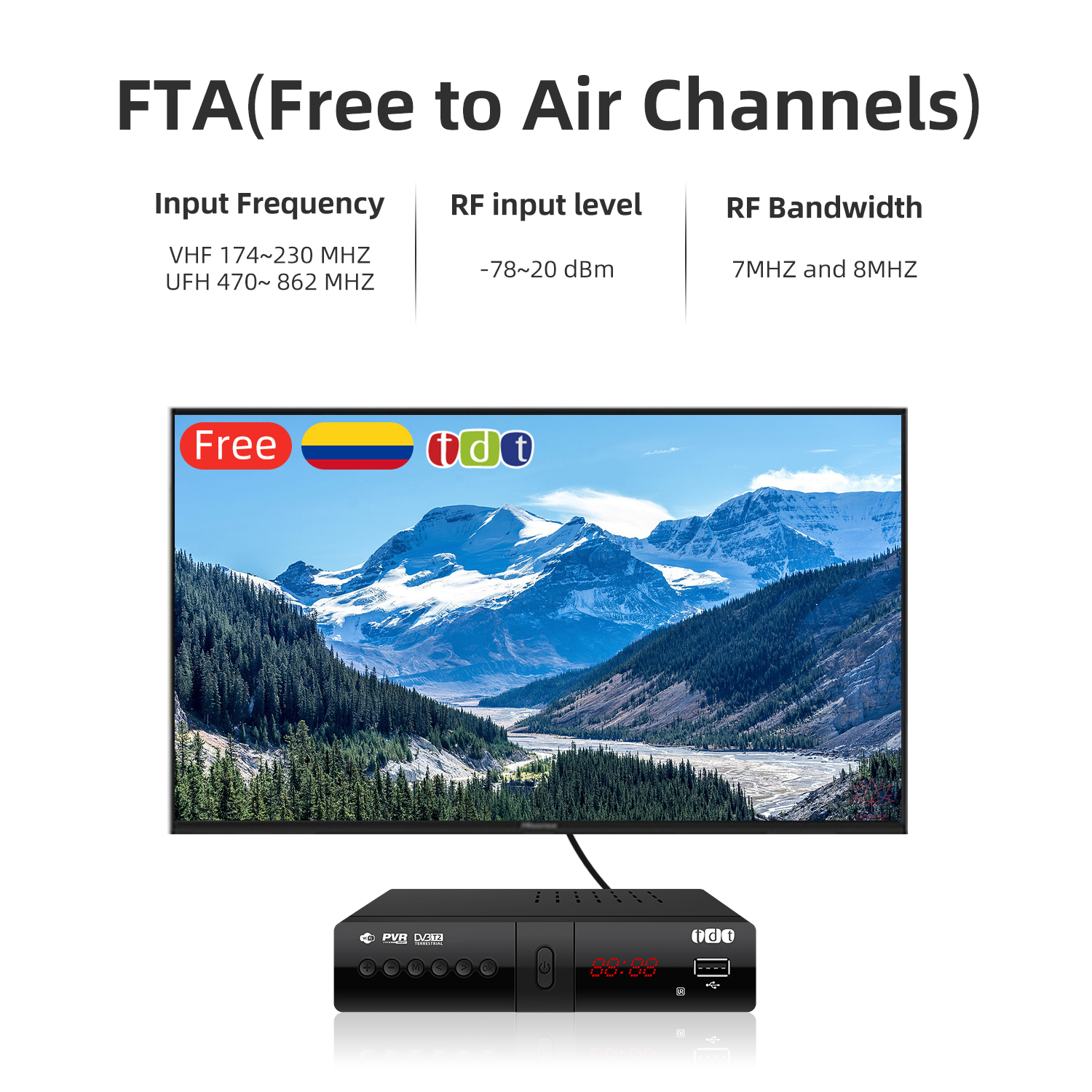 DVB-T2 set-top box TDT TV decoder free channels MPEG4 H.264 WIFI EPG TV receiver free customize wholesale price