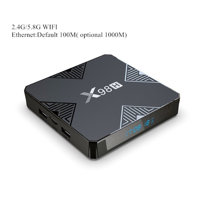 New Leadcool Android 12 Set Top Box X98H 4K HDR Smart TV Box Allwinner H618 Quad Core 5.8G WIFI USB2.0