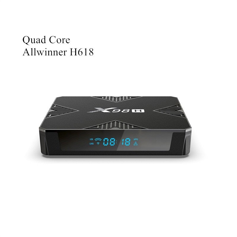 New Leadcool Android 12 Set Top Box X98H 4K HDR Smart TV Box Allwinner H618 Quad Core 5.8G WIFI USB2.0