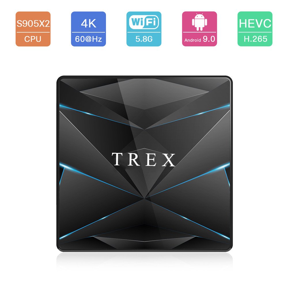 New Android 9.0 Leadcool TREX Smart Set Top Box S905X2 Quad Core TV Box 2.4G WiFi USB3.0 BT4.0