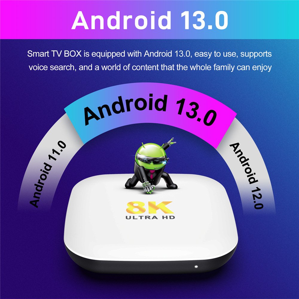 H96 max M2 Android 13 Smart TV Box Rockchip RK3528 4GB+32GB/64GB 8K Set Top Box