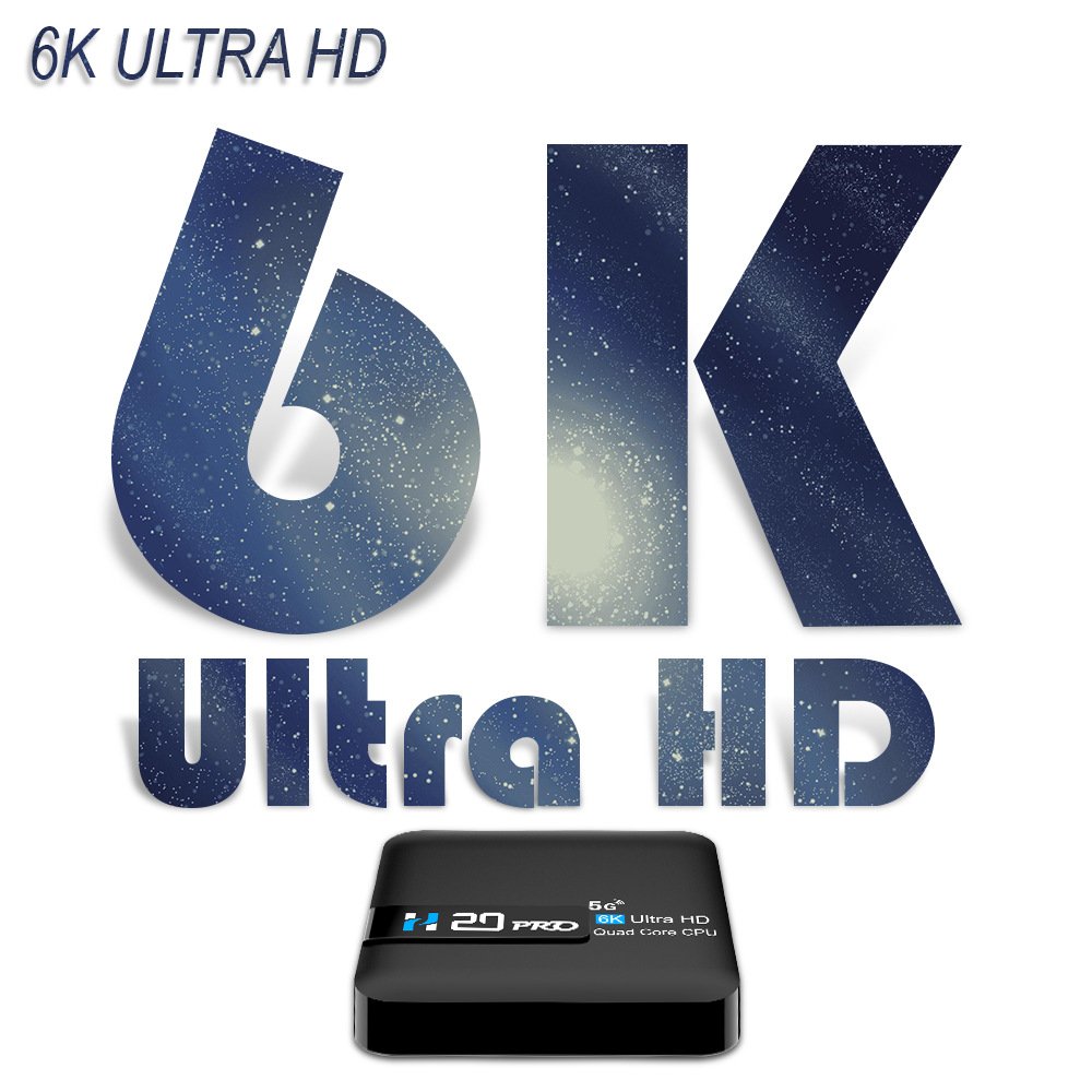 H20PRO Android 10.0 Smart TV Box 2GB RAM 8GB ROM Allwinner H616 Quad-core 2.4G/5G WIFI BT4.0 1000M 6K Media Player Set Top Box