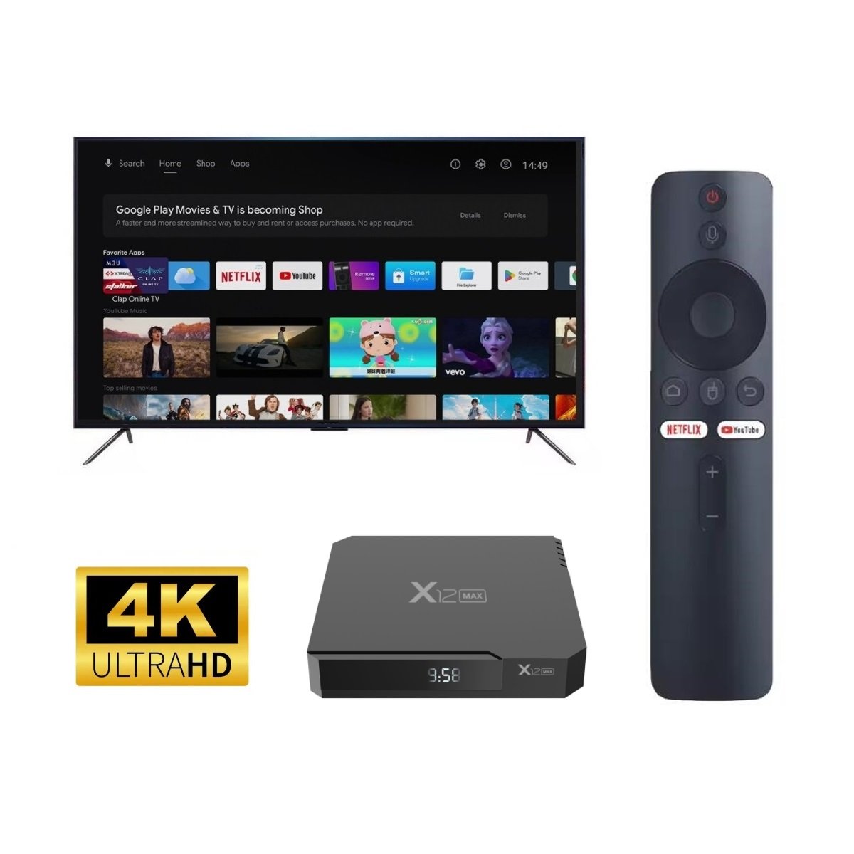 X12 Max Hot STB 4K UHD Android 11 Ott IPTV Box 2G 16G 32G S905 Streaming TV m3u Dual-WiFi 2.4G5G Set Top Box 60fps FHD TV Player