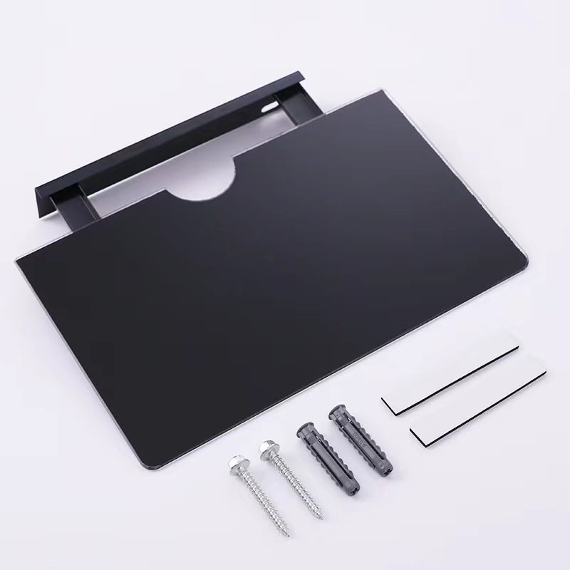 Fixed Wall Set Top Box Shelf DVD Rack Tempered Glass Holder DVD Top Wall Mount Shelf