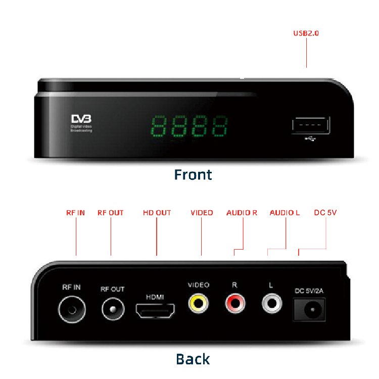OURSTONE High quality digital TV decoder H.264 decoder set-top box free wireless channels with WIFI EPG USB OEM/ODM TV box