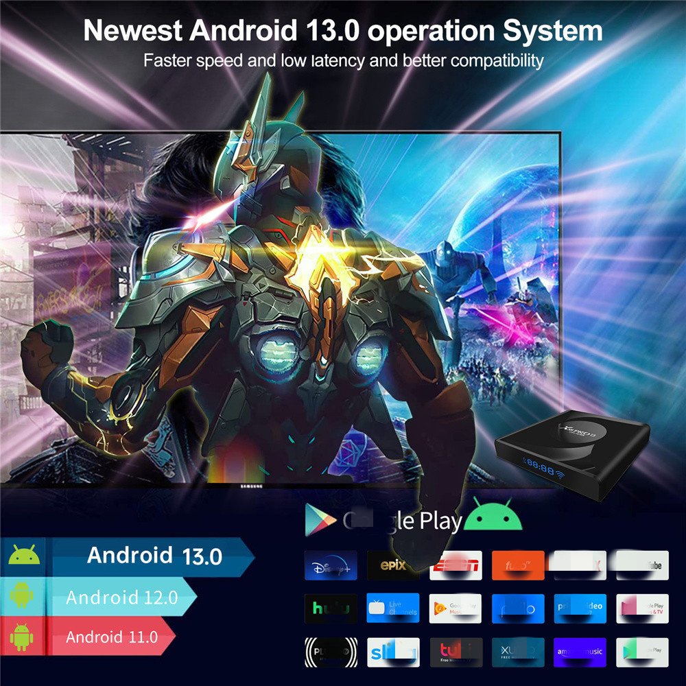 X88 Pro 13 Ultra HD 8K Smart TV Box Android 13.0 RK3528 2GB/4GB 16GB/32GB/64GB BT5.0 2.4G&5G Wifi6 Media Player Set Top