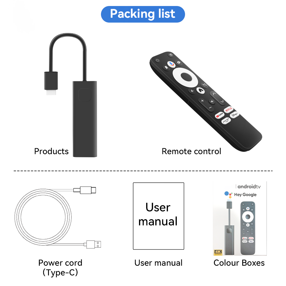 Mini portable wireless wifi 4K HD display mini digital ip tv set top box television android smart tv stick