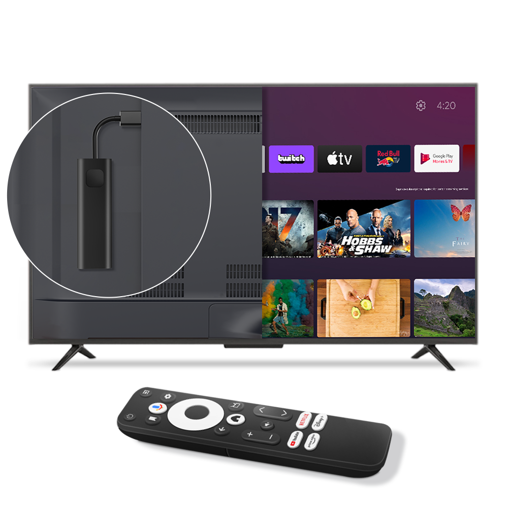 Mini portable wireless wifi 4K HD display mini digital ip tv set top box television android smart tv stick