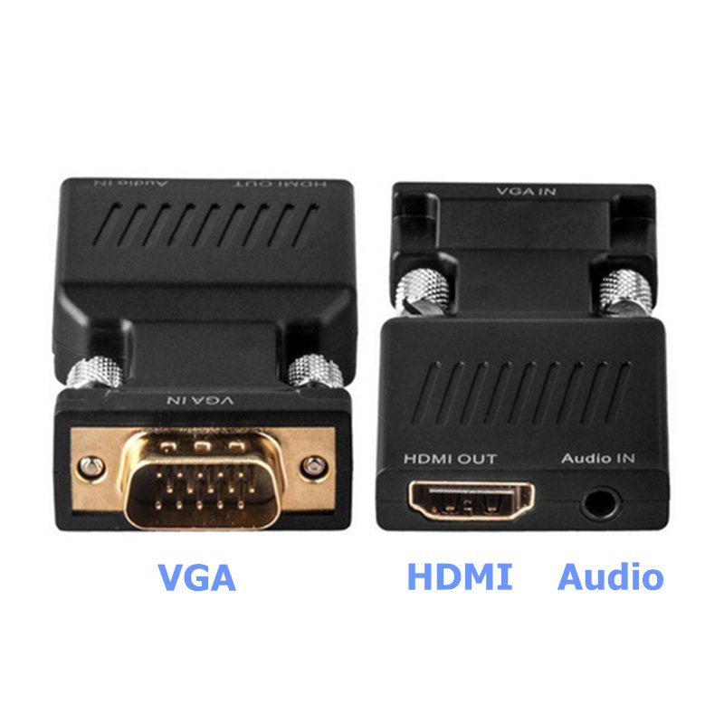 HDMI to VGA Audio Output Cable Computer Set-top Box Converter Connector Adapter for Laptop PC Monitor Projector HDTV Chromebook
