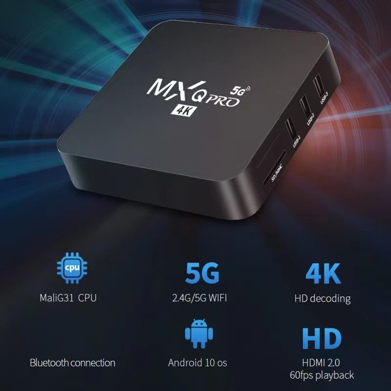 TV BOX Android 11.0 RK3228A 2.4G 5G WiFi 8GB RAM 128GB ROM HD 3D 1080P Youtube Media Player MxqPro 4K 5G tv Set top Box