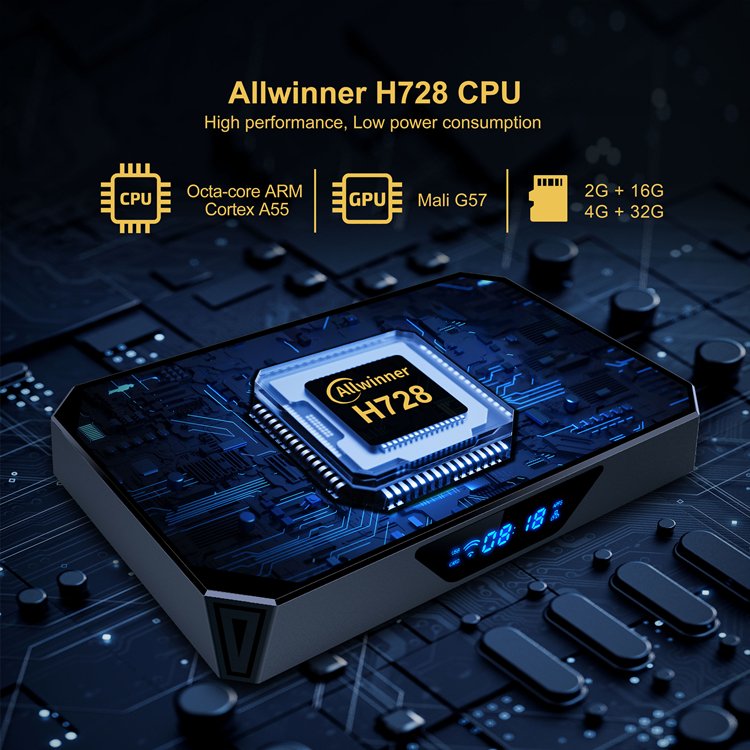 X96Q pro plus Tv Box Android 14 Allwinner H728 Octa Core Voice RC Wifi 6 4k 4GB32GB AI tv android box X96q pro + Set Top Box