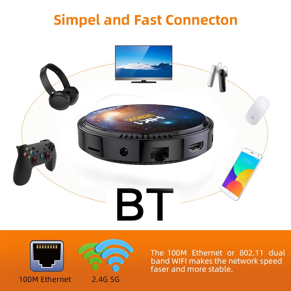 High Quality Custom Made Digital Decoder HD Set-Top Box Factory Sale from China-HK1 RBOX Smart TV Box