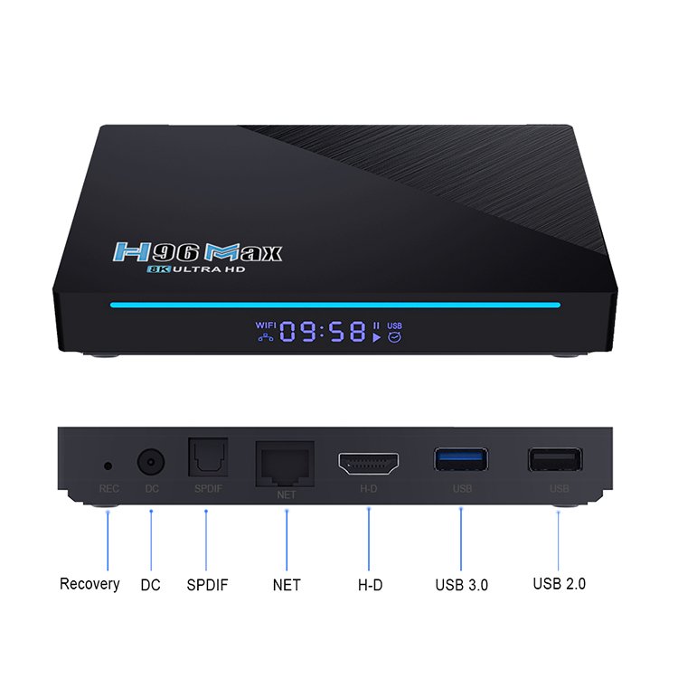 H96 Max android 11 tv box Rockchip3566 RK3566 4gb/32gb 8gb/64gb 8gb/128gb smart box 2.4G/5G wifi BT4.0 set top box