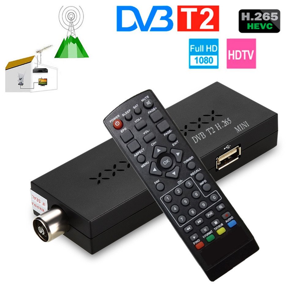 DVB-T2 Mini H.265 TV Stick 4k digital terrestrial Full HD 1080P TV Receiver Set Top box