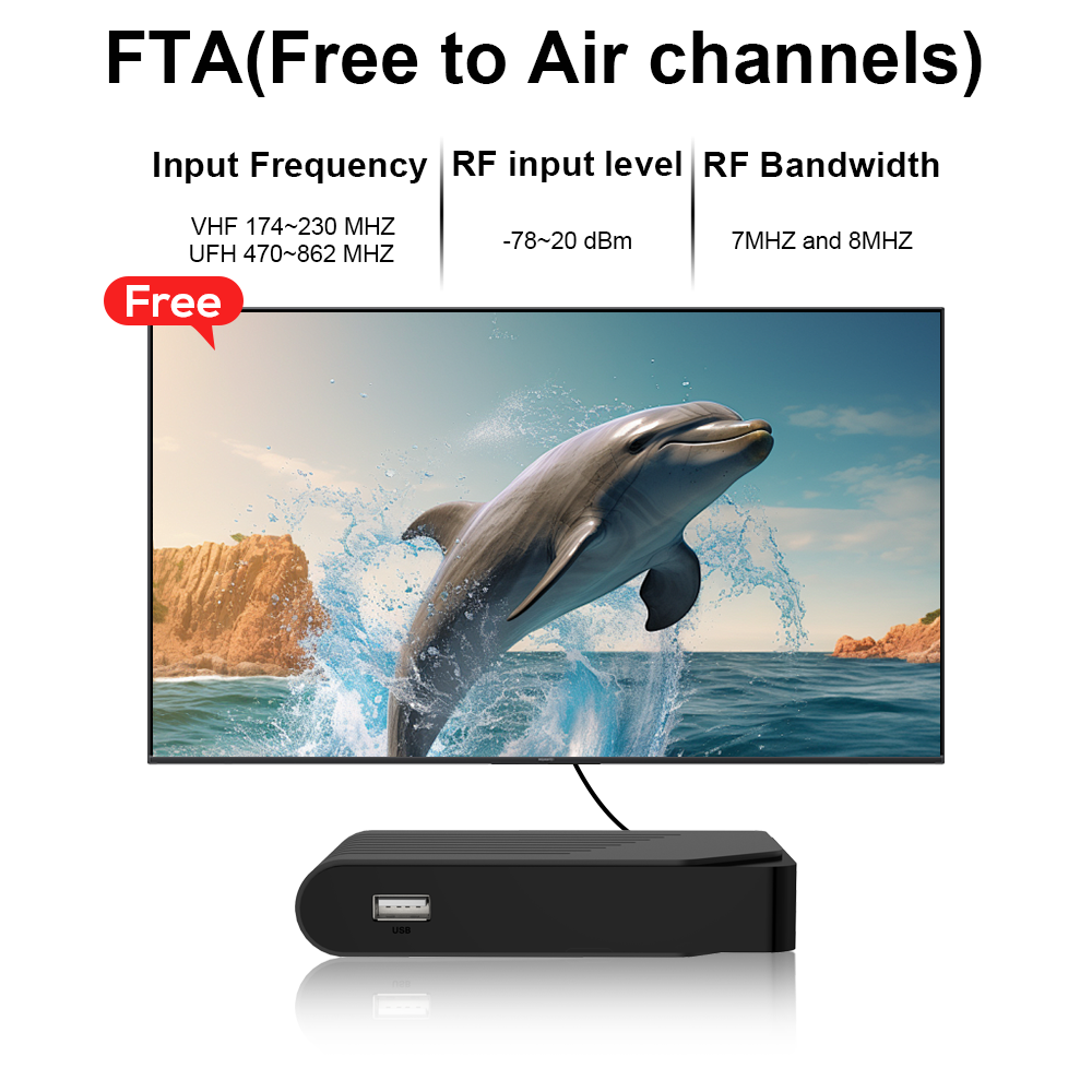 Mini digital dvb t2 TV Decodificador 10bit H.256 DVB-T2 tuner decoder TDT Receptor Terrestrial Receiver Custom set-top box