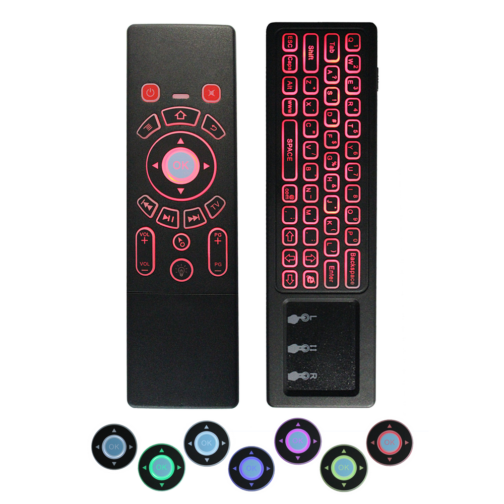 Air Mouse Remote with Keyboard, 2.4G Mini Wireless Keyboard with Touchpad for Smart TV, Android TV Box, PC, Projector, Computer,