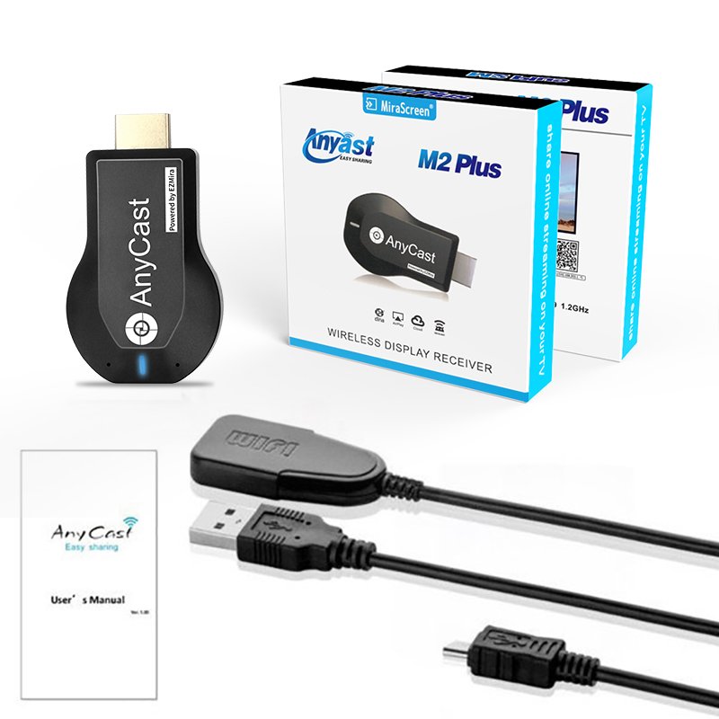 For IOS Android To TV Projector Support Miracast Airplay DLNA Top Selling Miracast Anycast M2 Plus 1080p Wifi Display Dongle